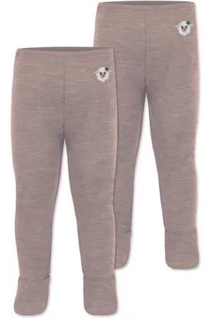 Normani Slip 2er Pack Baby Merino Hose mit Füßen Winter Merinohose Lange Woll Unterhose Leggings mit Fuß - Verkäufer:
