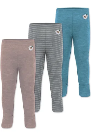 Normani Slip 3er Pack Baby Merino Unterhose mit Füßen Babyhose Winter Wollhose Leggings Thermohose mit Fuß - Verkäufer: