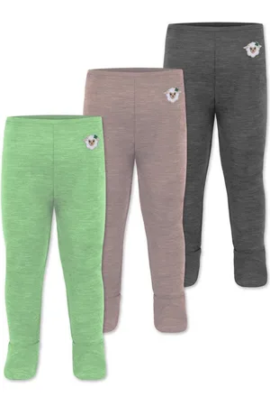 Normani Slip 3er Pack Baby Merino Unterhose mit Füßen Babyhose Winter Wollhose Leggings Thermohose mit Fuß - Verkäufer: