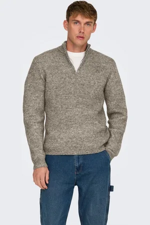 Only & Sons Troyer ONSTEGAN REG 5 WOOL HALF ZIP KNIT BF