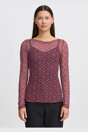 Ichi Longsleeve IHPERLA LS modernes Longsleeve im Stickerei-Look - Verkäufer: meinemarkenmode
