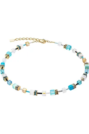 COEUR DE LION Collier Schmuck Geschenk Edelstahl GeoCUBE® Würfelkette, 2838/10, Made in Germany - mit Swarovski® Kristall, Strassstein, Schmuckstein