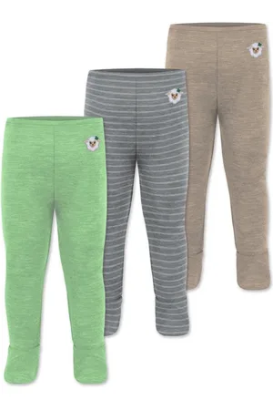 Normani Slip 3er Pack Baby Merino Unterhose mit Füßen Babyhose Winter Wollhose Leggings Thermohose mit Fuß - Verkäufer:
