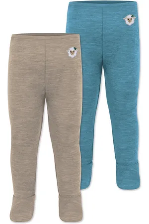 Normani Slip 2er Pack Baby Merino Unterhose mit Füßen Babyhose Wollhose Merinohose Thermoleggings mit Fuß aus Merinowolle - Verkäufer: