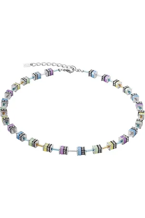 COEUR DE LION Collier Edelstahl Classic Polaris und Classic Pastel Würfelkette, 4409/10, Made in Germany - mit Polaris, Strassstein