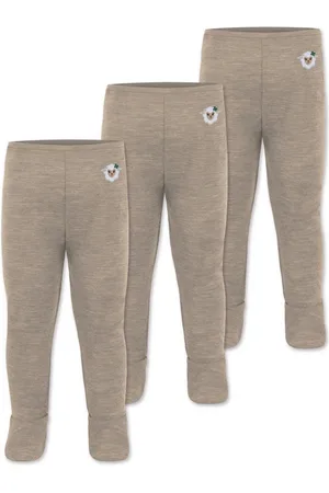 Normani Slip 3er Pack Baby Merino Hose mit Füßen Baby Merinohose mit Fuß Thermoleggings Lange Thermounterhose Babyhose - Verkäufer: