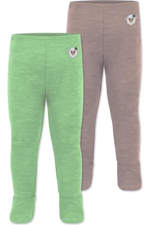 Normani Slip 2er Pack Baby Merino Unterhose mit Füßen Babyhose Wollhose Merinohose Thermoleggings mit Fuß aus Merinowolle - Verkäufer: