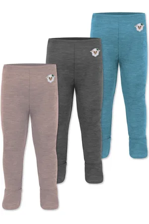 Normani Slip 3er Pack Baby Merino Unterhose mit Füßen Babyhose Winter Wollhose Leggings Thermohose mit Fuß - Verkäufer:
