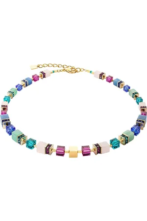 COEUR DE LION Collier Schmuck Edelstahl GeoCUBE® Precious Statement Würfelkette, 3039/10, Made in Germany - mit Swarovski® Kristall, Strassstein, Schmuckstein
