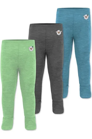 Normani Slip 3er Pack Baby Merino Unterhose mit Füßen Babyhose Winter Wollhose Leggings Thermohose mit Fuß - Verkäufer: