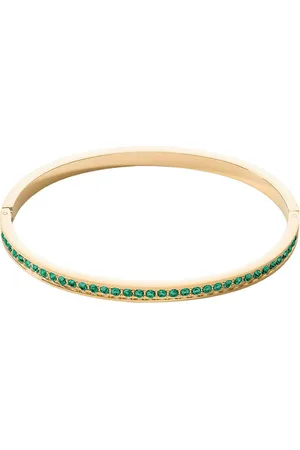 COEUR DE LION Armreif Schmuck Geschenk Edelstahl Würfelkette, 0127/33, Made in Germany - mit Kristallglas