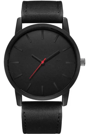 Karma Quarzuhr Herrenuhr mit rotem Zeiger, (Herrenarmbanduhr Accessoires für Herren), Durchmesser 4,5 cm - Verkäufer: Sanixa