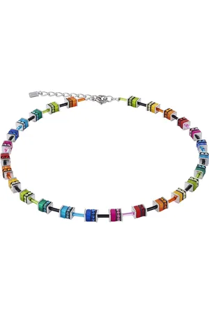 COEUR DE LION Collier Edelstahl Classic Polaris und Classic Pastel Würfelkette, 4409/10, Made in Germany - mit Polaris, Strassstein
