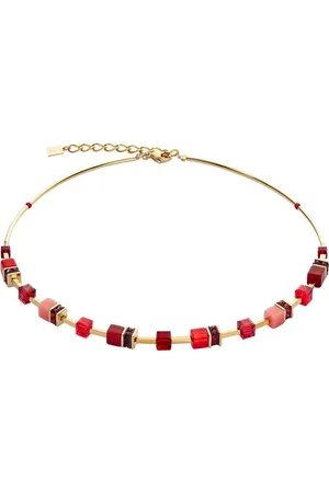 COEUR DE LION Collier Schmuck Edelstahl GeoCUBE® Iconic Lite Würfelkette, 2800/10, Made in Germany - mit Swarovski® Kristall, Strassstein, Schmuckstein