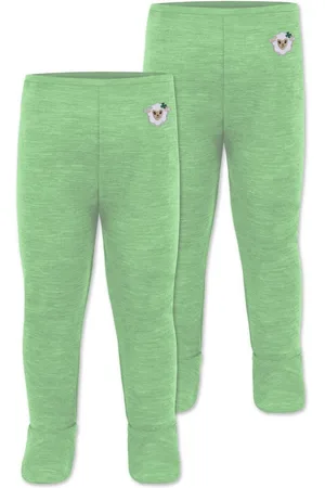 Normani Slip 2er Pack Baby Merino Hose mit Füßen Winter Merinohose Lange Woll Unterhose Leggings mit Fuß - Verkäufer: