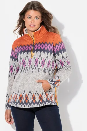 Laurasøn Sweatshirt Norweger-Sweatpullover Troyerkragen Langarm - Verkäufer: Popken Fashion Group