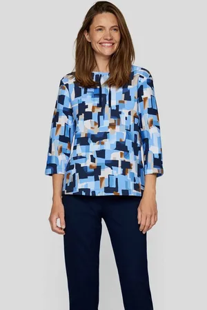 Rabe Sweatjacke Gemustertes Sweatshirt mit Kordelzug
