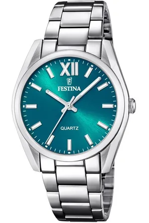 Festina Quarzuhr Boyfriend Damenuhr F20622-C Petrol Edelstahlband 36,8 mm - Verkäufer: Jäckle Uhrenhandel e.K.