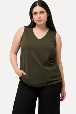 Ulla Popken Longtop Top Classic V-Ausschnitt ärmellos - Verkäufer: Popken Fashion Group