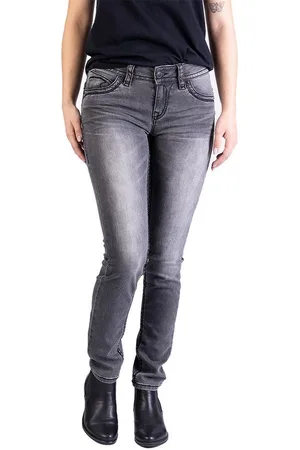 Blue Monkey 5-Pocket-Jeans Laura Skinny - stone grey denim - Verkäufer: Melange-shop