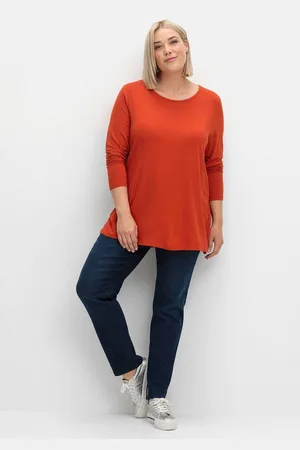 Sheego Stretch-Jeans Große Größen mit Glitzer-Zierband am Bund
