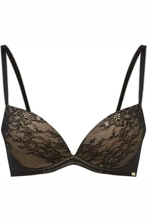 Gossard Dekolleté-BH Glossies Lace Push-Up BH Black (Push-Up, 1-tlg., glatte Spitze) verführerisch sexy - Verkäufer: maria-dee