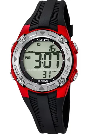 Calypso Digitaluhr K5685-6 Rot Kunststoffband Schwarz 36,6 mm - Verkäufer: Jäckle Uhrenhandel e.K.