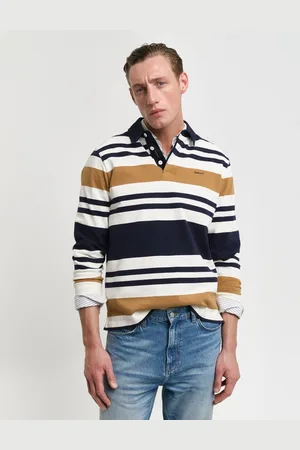 GANT Langarm-Poloshirt MULTISTRIPE HEAVY RUGGER mit bunten Streifen, unisex
