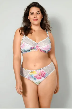 Ulla Popken Bügel-BH BH ohne Softschalen Blütenprint Spitze - Verkäufer: Popken Fashion Group