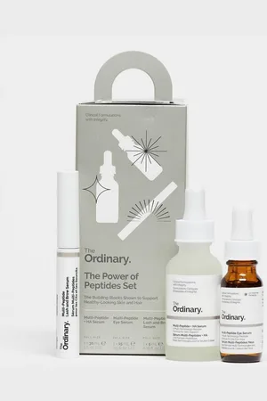 The Ordinary Gesichtspflege-Set – The Power of Peptides – Hautpflege-Set Multi-peptide + HA Serum festigendes Hautserum 30 ml Multi-Peptide Eye Serum Aufhellendes Augenserum 15 ml Multi-Peptide Lash and Brow Serum Serum für Wimpern und Augenbrauen 5 ml,