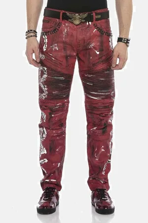 Cipo & Baxx Slim-fit-Jeans DENIM Röhrenjeans mit Farbbeschichtung, CD608