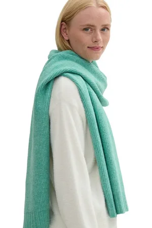 TOM TAILOR Strickschal, (1-St), unifarben mit Aufnäher