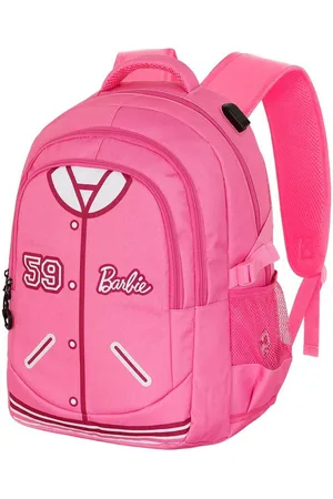 KARACTERMANIA Laptoprucksack Barbie Varsity großer Running Rucksack Tagesrucksack Alltagsrucksack, USB-Anschluss für elektronische Geräte - Verkäufer: okluge