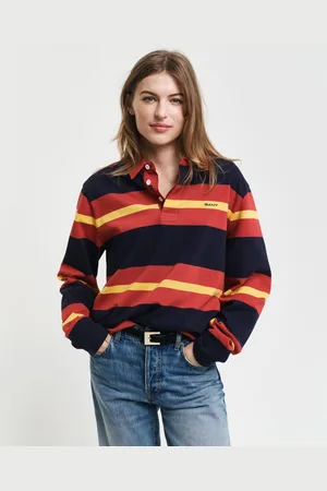 GANT Langarm-Poloshirt MULTISTRIPE HEAVY RUGGER mit bunten Streifen, unisex
