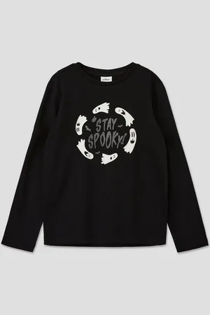 QS by s.Oliver Langarmshirt Unisex Longsleeve mit Halloween-Print - Verkäufer: