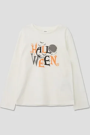 QS by s.Oliver Langarmshirt Unisex Longsleeve mit Halloween-Print - Verkäufer: