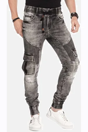 Cipo & Baxx Cargojeans Jeans mit elastischen Bündchen am Saum, CD-446