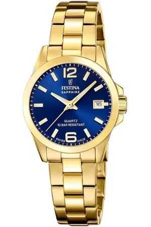 Festina Quarzuhr F20050/3, Armbanduhr, Damenuhr, Swiss Made, Edelstahlarmband, analog, Tag