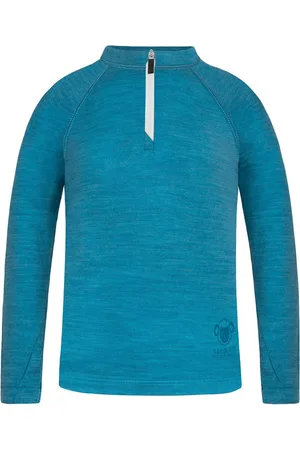 Normani Funktionsshirt Kinder Merino Langarm mit 1/4 Zipper „Nyapari“ Pullover mit Zip Skipullover aus 100 % Merinowolle - Verkäufer: