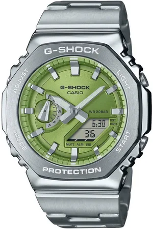Casio Chronograph GM-2110D-3AER, Quarzuhr Armbanduhr,Herren,digital,bis 20bar wasserd.,Edelstahlarmband