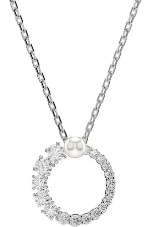 Swarovski Kette mit Anhänger Schmuck Geschenk Halskette Matrix, 5688751, 5692265, mit ® Zirkonia (synth) - mit ® Perle