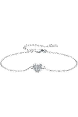 Karma Silberarmband Damen Silber 925 Zirkonia Steine Herz Damen Silberarmband Geschenkbox (Schmuckbox, Geschenk für Sie), Damenarmband modern Damenschmuck - Verkäufer: Sanixa