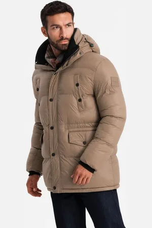 Ombre Clothing Winterjacke Lange Herren-Pufferjacke - Verkäufer: