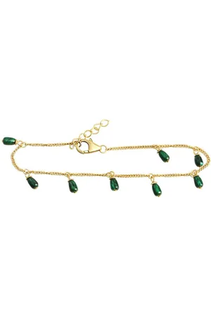 CELESTA Armband 925 Sterling Silber vergoldet Malachit