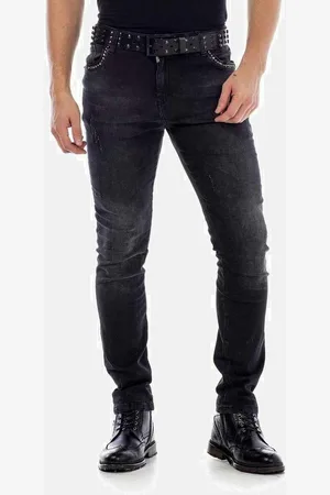 Cipo & Baxx Slim-fit-Jeans Jeans mit Nietendetails, CD-426