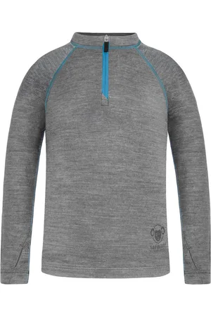 Normani Funktionsshirt Kinder Merino Langarm mit 1/4 Zipper „Nyapari“ Pullover mit Zip Skipullover aus 100 % Merinowolle - Verkäufer: