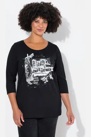 Angel of Style T-Shirt T-Shirt Classic Fit Collagen-Druck 3/4-Ärmel - Verkäufer: Popken Fashion Group
