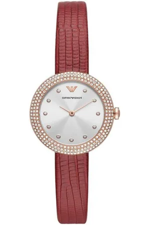 Emporio Armani Quarzuhr Damen Uhr Ar11438 Rot Leder - Verkäufer: etParadisecom