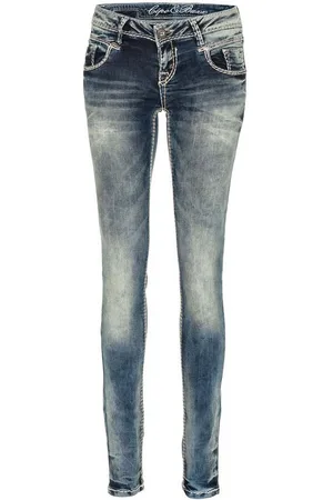 Cipo & Baxx 5-Pocket-Jeans Jeans mit niedriger Taille in Straight Fit, WD153