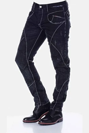Cipo & Baxx 5-Pocket-Jeans Jeans mit extravaganten Teilungsnähten, CD288